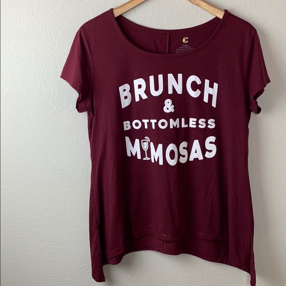 Tops - One day sale !! Stylish burgundy a white shirt.